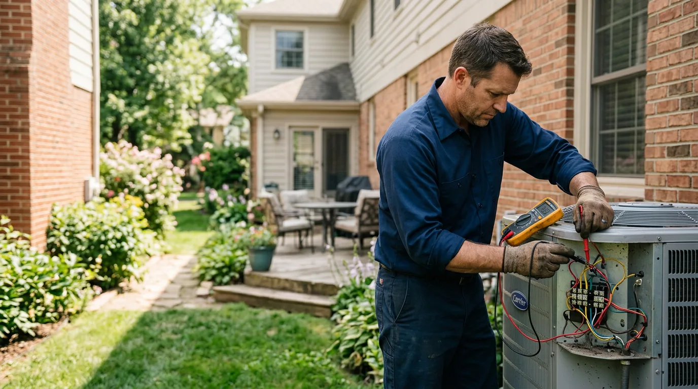 HVAC technician working near Glencoe, OH